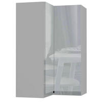ECKHÄNGESCHRANK Avellino W14/60 Grau / Grau Acryl Hochglanz 60 / 60 / 96cm - Grau, Holz/Holzwerkstoff (60/96/60cm) - Feldmann-Wohnen