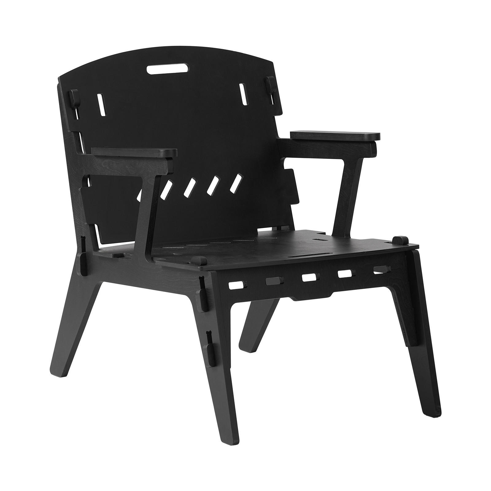 STUHL Schwarz - Schwarz, Holz (55/70/72cm) - SoBuy