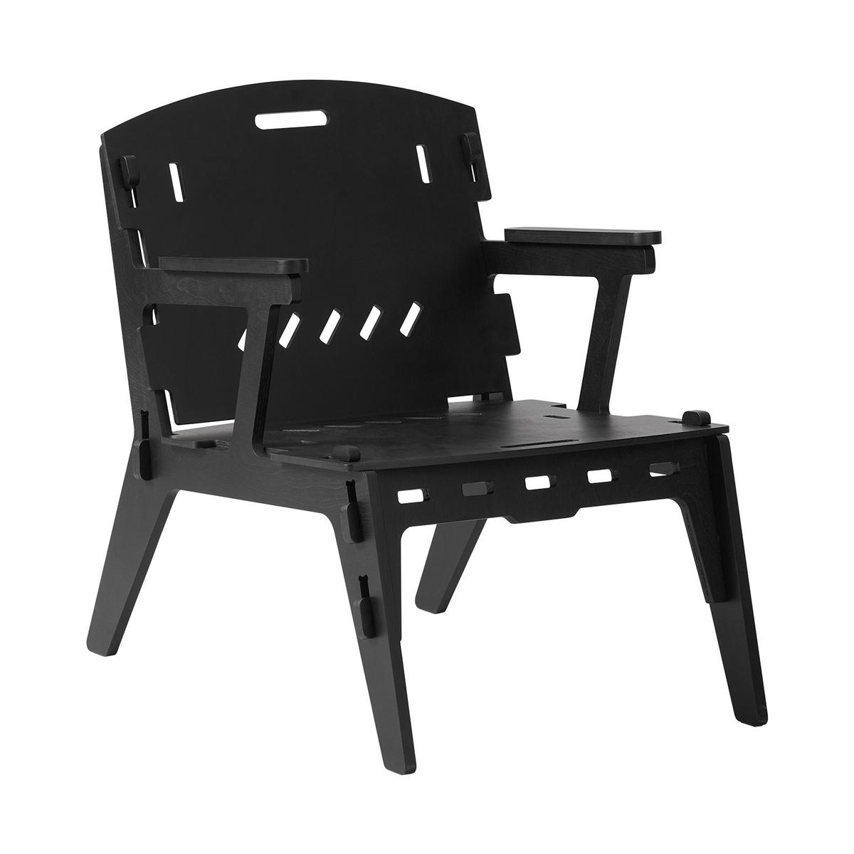 STUHL Schwarz - Schwarz, Holz (55/70/72cm) - SoBuy