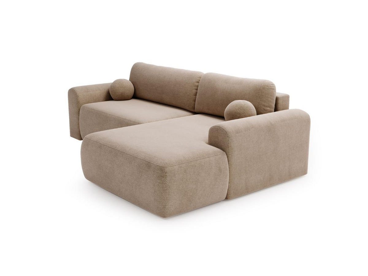 ECKSOFA Savana Braun Links - Braun, Holz/Textil (257/177cm) - Graingold
