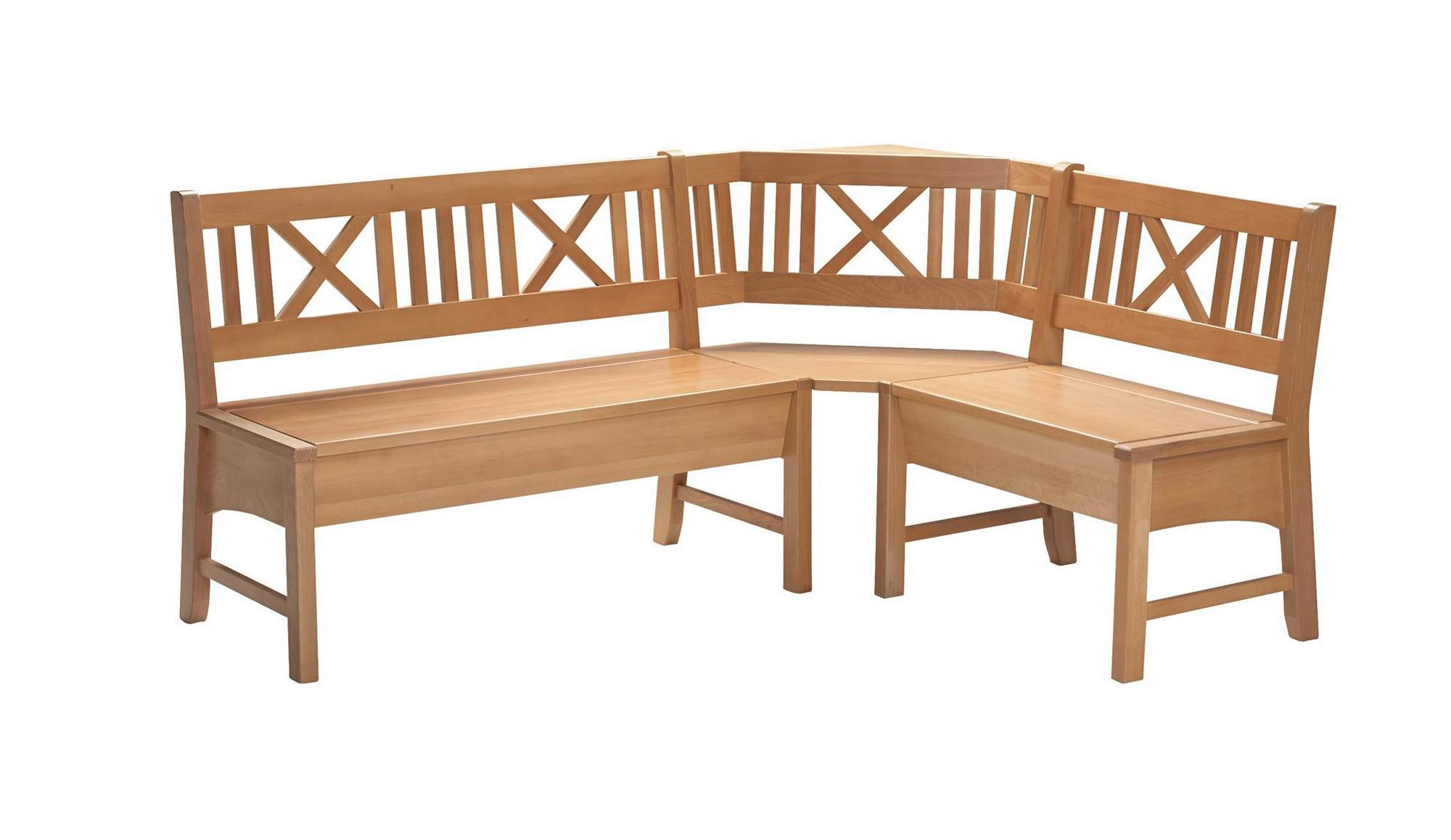 ECKBANK Deborah 177 x 135 x 87 Massivholz Buche lackiert - Buchefarben, Holz (177/135cm) - 58aufmkessel
