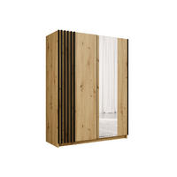 SCHIEBETÜRENSCHRANK BAVORA 10 -150,6×198,5×62 cm mit Spiegel, Regalen & Kleiderstange Artisan Eiche - Eiche Artisan, Holz/Holzwerkstoff (150.6/198.5/62cm) - Milaros Markt