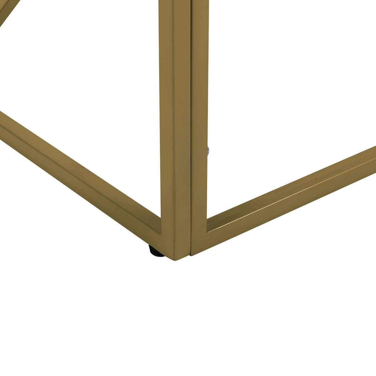 BEISTELLTISCH Glas gold quadratisch 50/50 cm Orland - Goldfarben, Glas (50/50/50cm) - Beliani