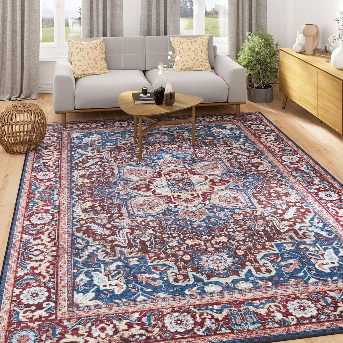 TEPPICH WASCHBAR Verona Bonnie Beige - Beige, Textil (191/279cm) - Kukoon Rugs