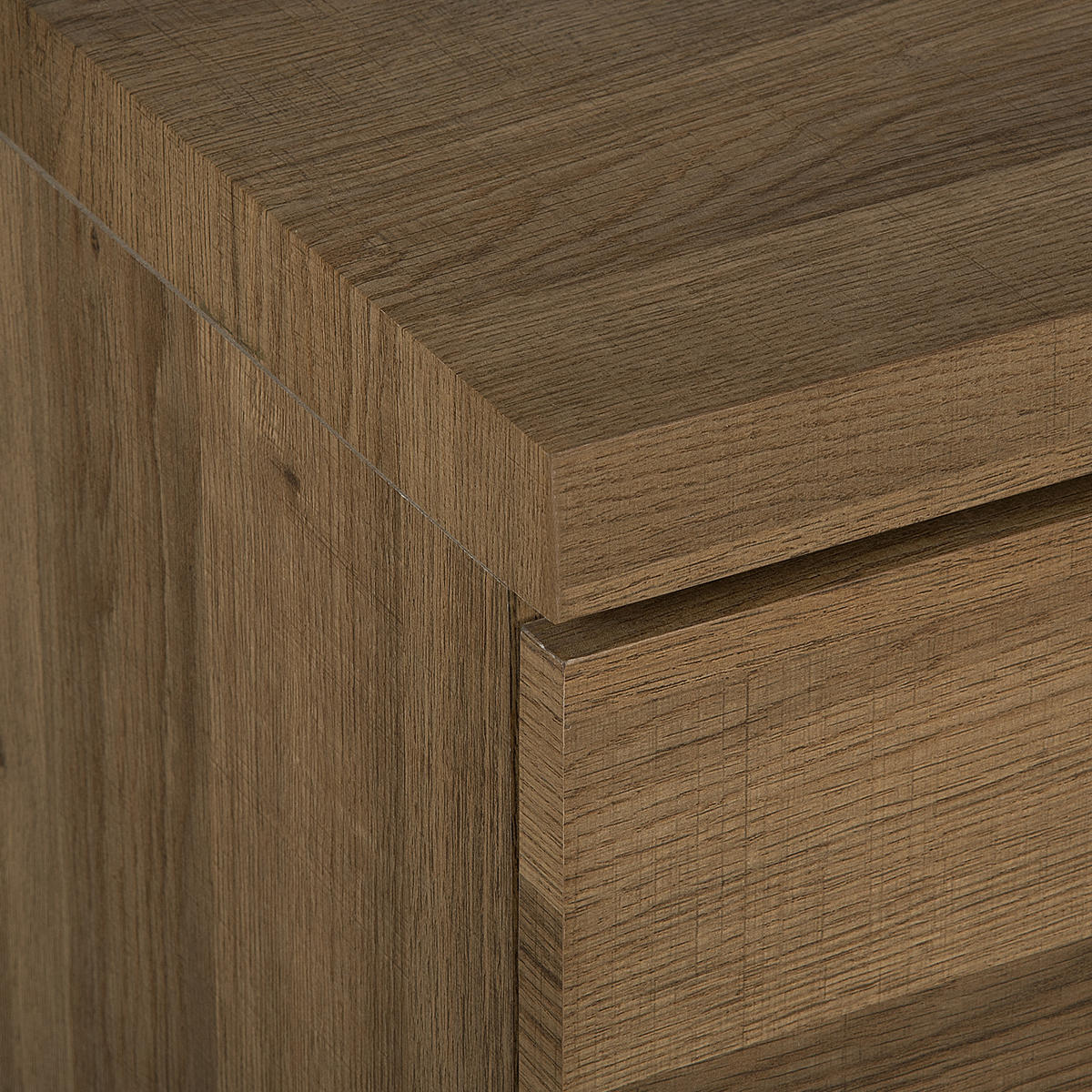 SKŘÍŇ Tmavě hnědá Timber - hnědá, kompozitní dřevo (140/79/42cm) - Beliani