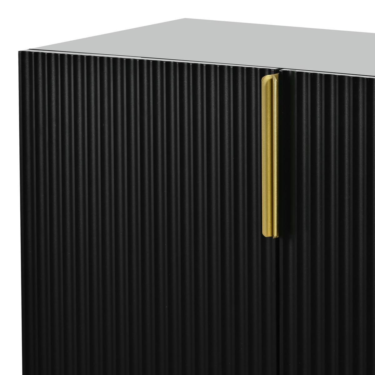 SIDEBOARD Schwarz 153/41/80 cm - Schwarz, Holzwerkstoff (40.5/80/152.5cm) - Urban Meuble