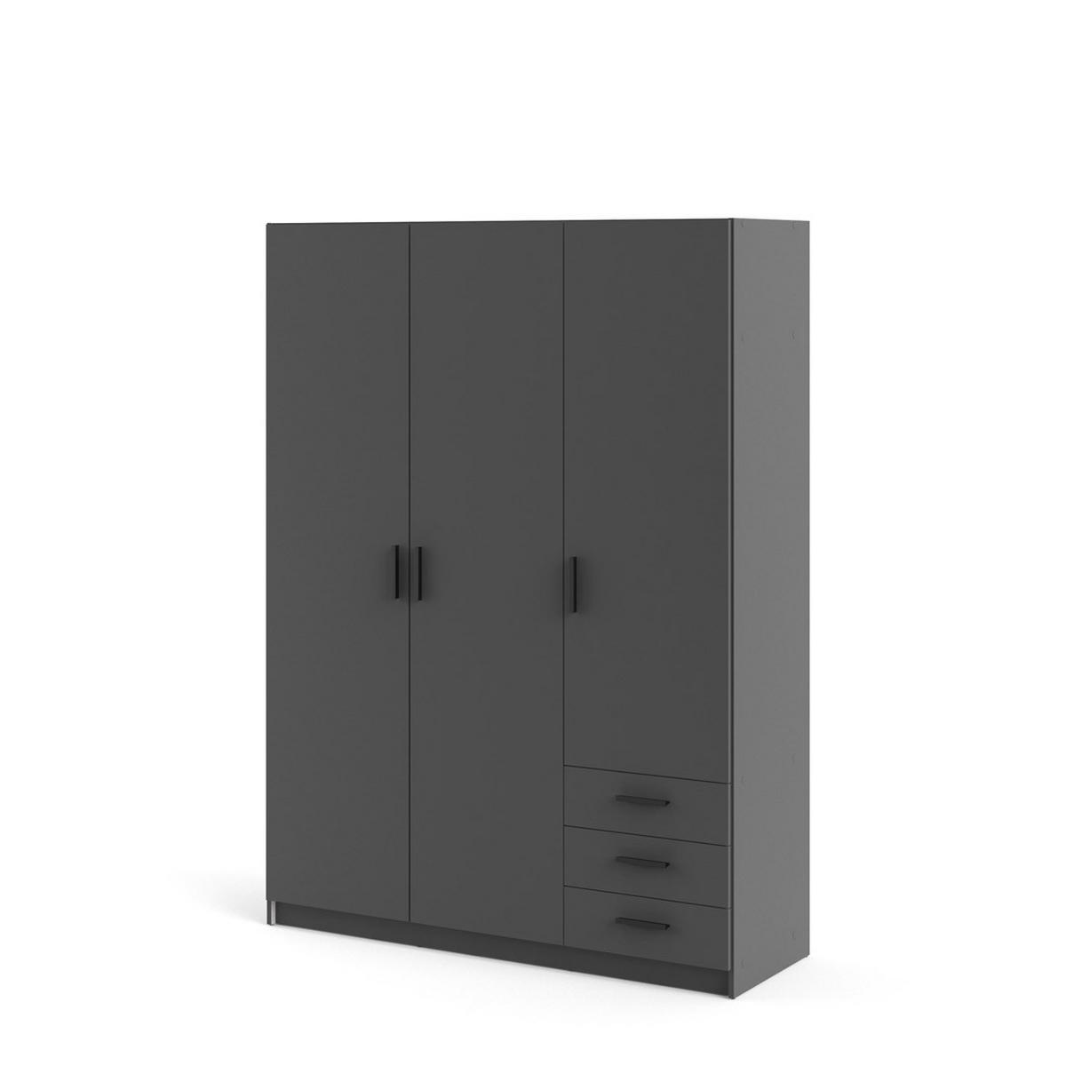 KLEIDERSCHRANK Grau - Grau, Holzwerkstoff (147/201/50cm) - ebuy24