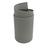 SICHTSCHUTZSTREIFEN Rille Gelocht 15 Prozent PP Streifen Steingrau 2,55m - Graubraun, Kunststoff (255/19cm) - ZAUN|ZU