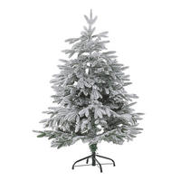 WEIHNACHTSBAUM 120 cm Weiß Bassie - Weiß, Kunststoff (120cm) - Beliani