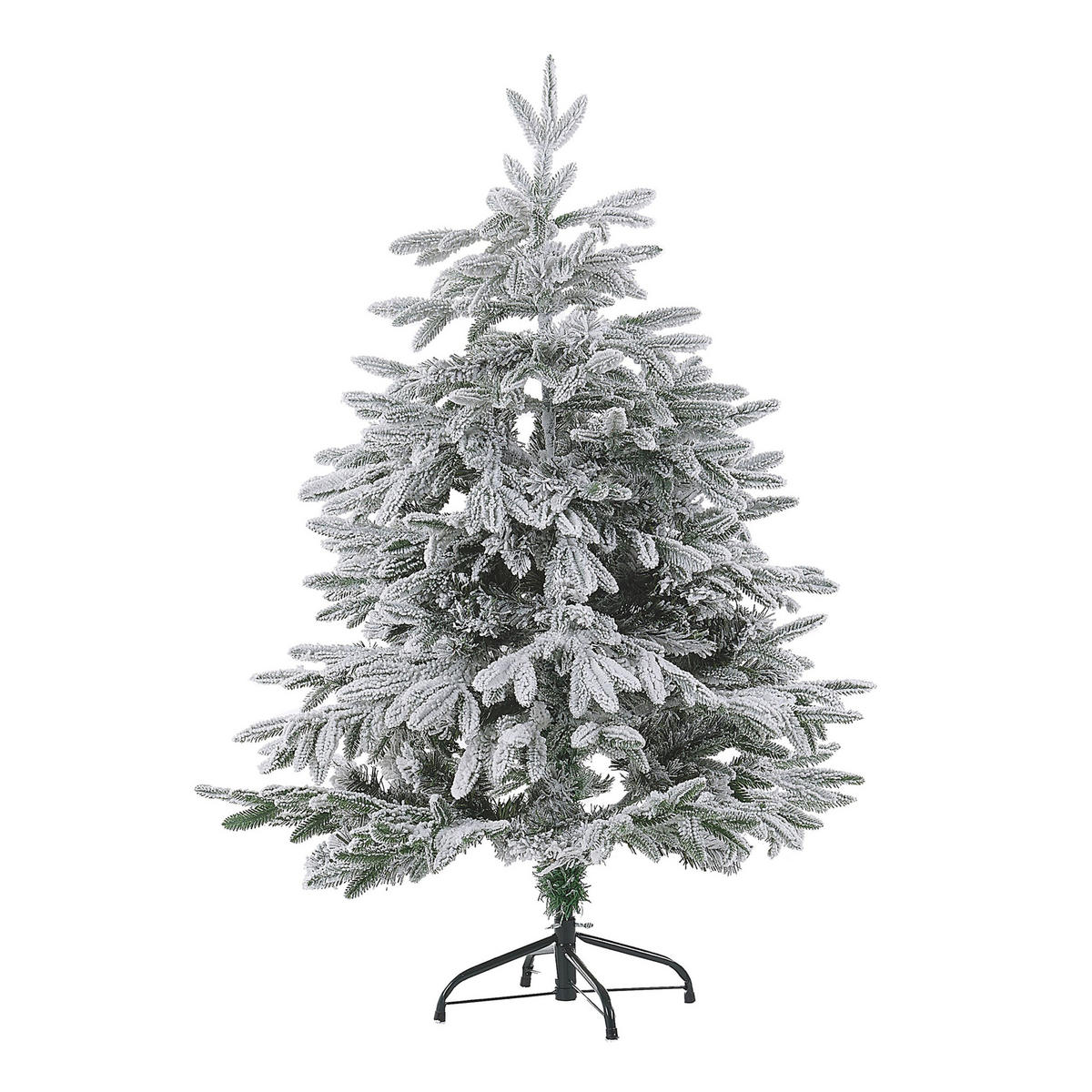 WEIHNACHTSBAUM 120 cm Weiß Bassie - Weiß, Kunststoff (120cm) - Beliani
