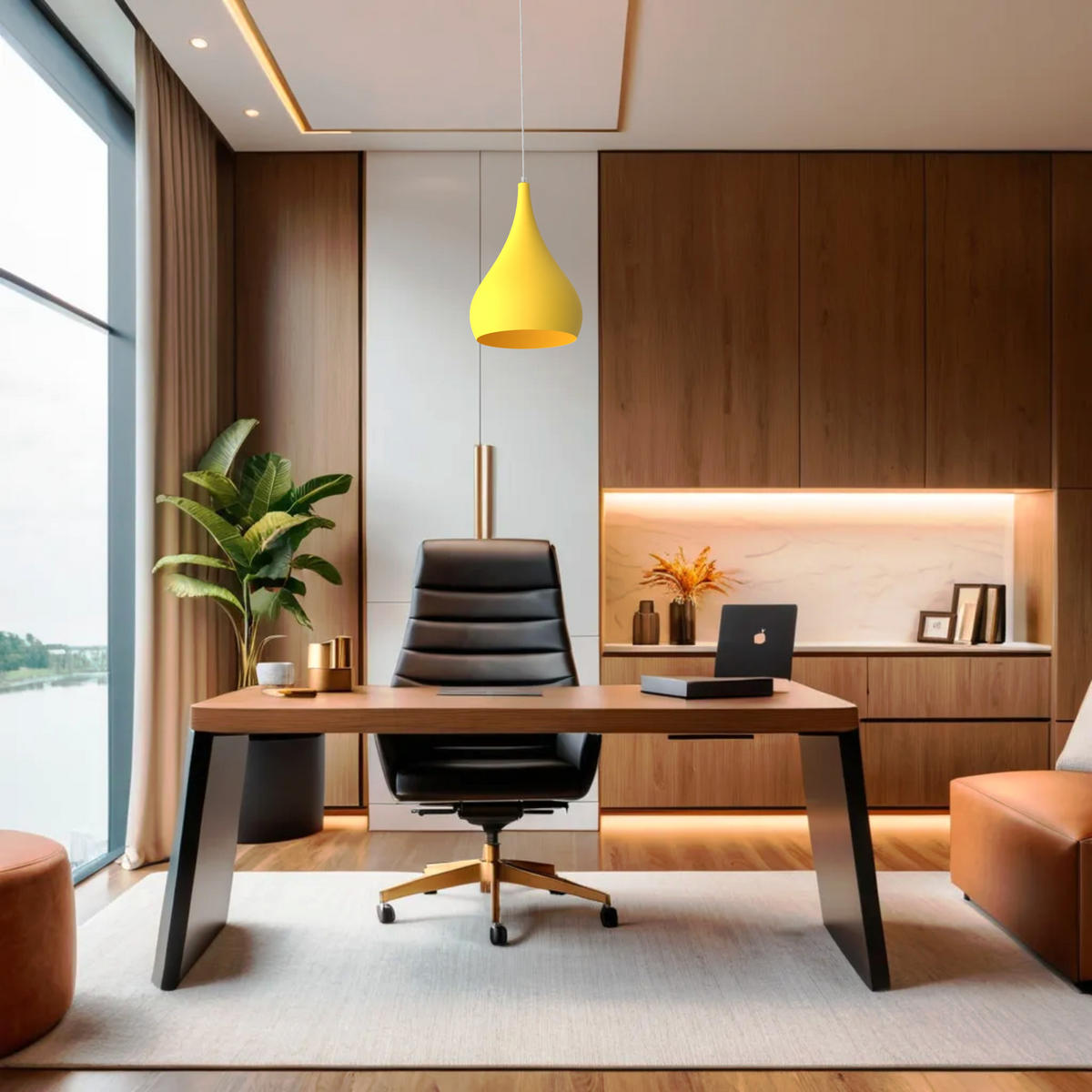 HÄNGELEUCHTE - Gelb, Metall (25/25/120cm) - Lumicom