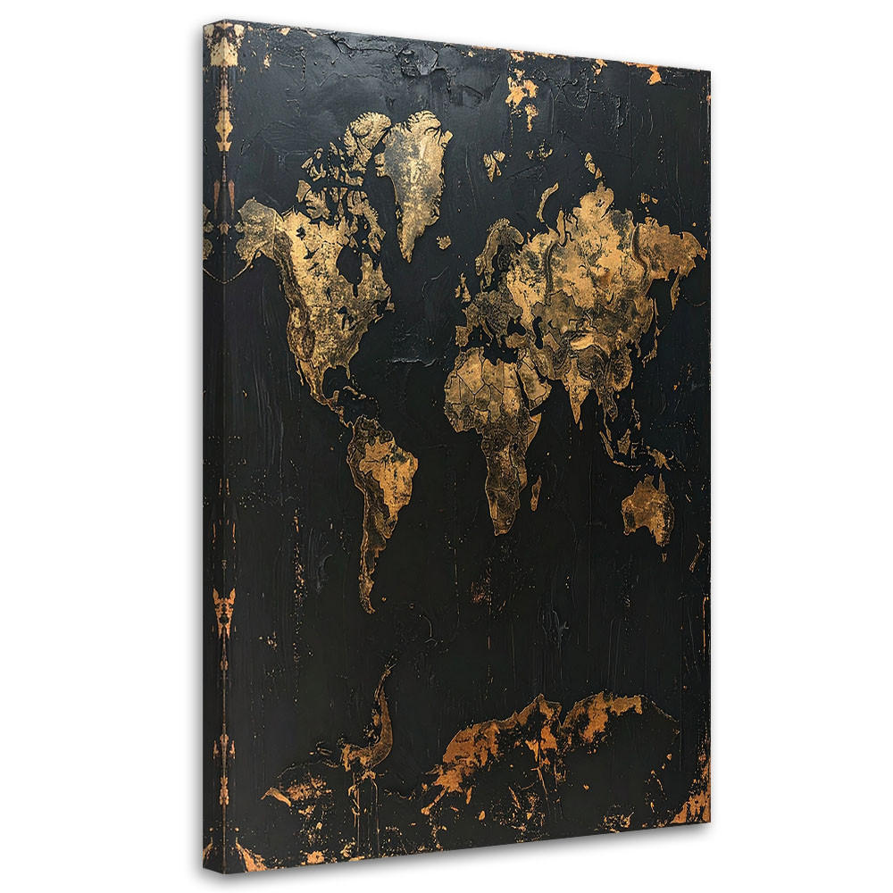 Feeby Leinwandbild Gold 80x120 cm