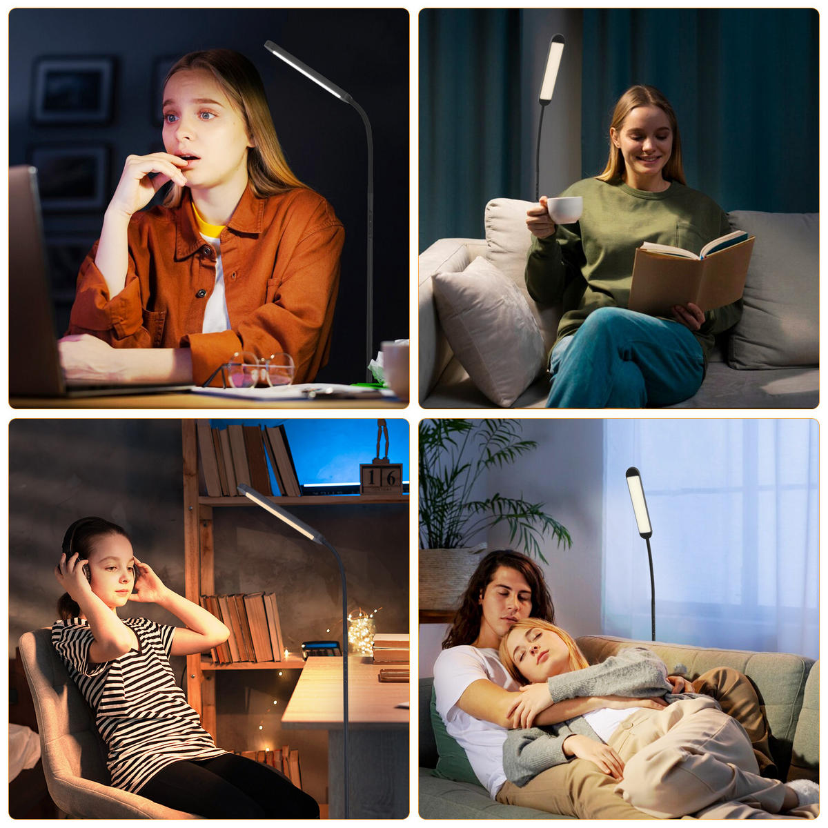 STEHLAMPE Alwin 6.0/137.1/6.0 cm - Schwarz, Metall (6/6/137.1cm) - ZMH