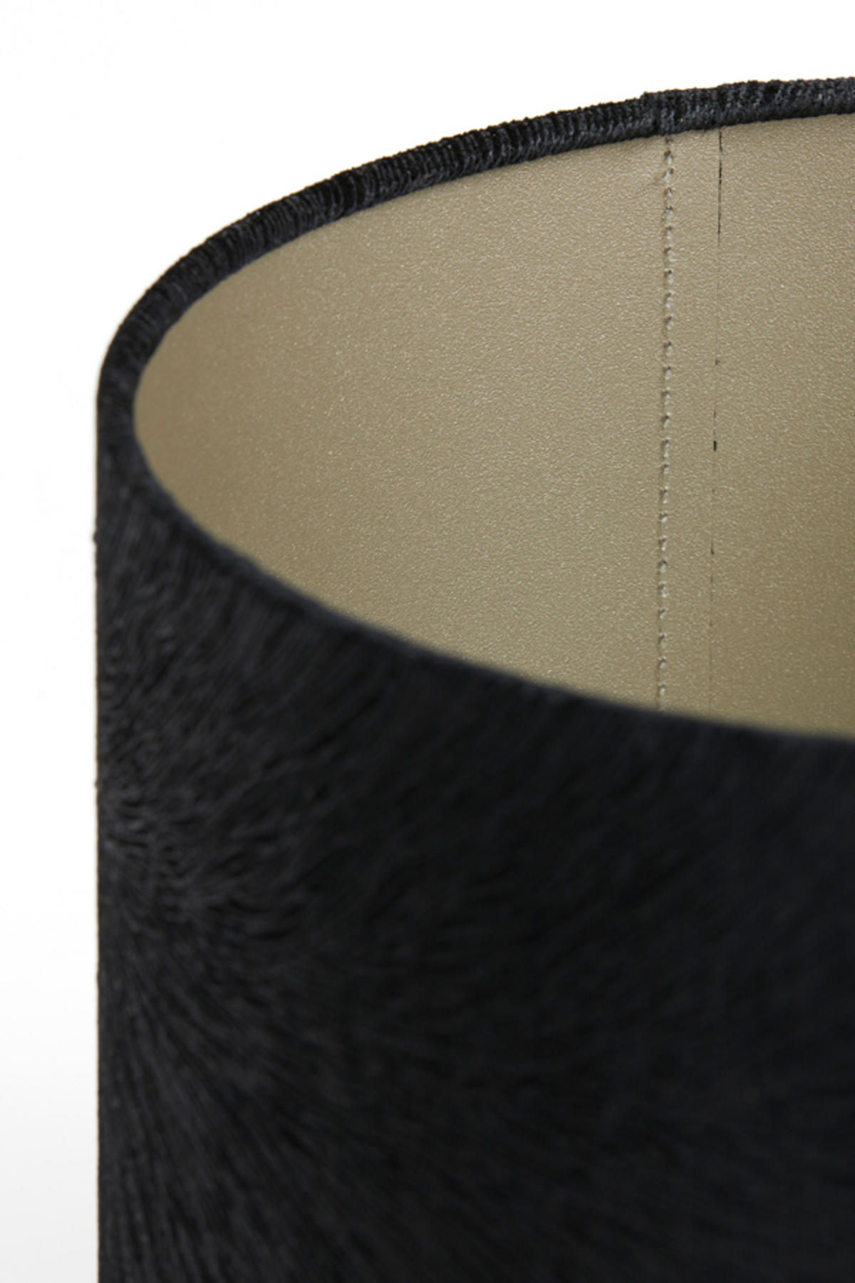 LAMPENSCHIRM Lubis Schwarz Ø20/15 cm - Schwarz, Textil (20/20/15cm) - Light & Living