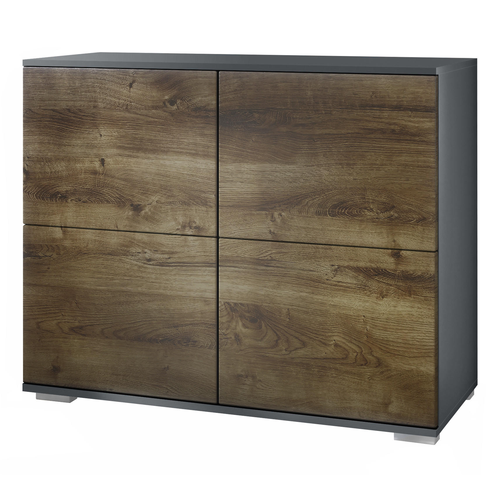 KOMMODE Rova Eiche Ribbeck - Alteiche, Holzwerkstoff (92.5/75.5/35cm) - Vladon