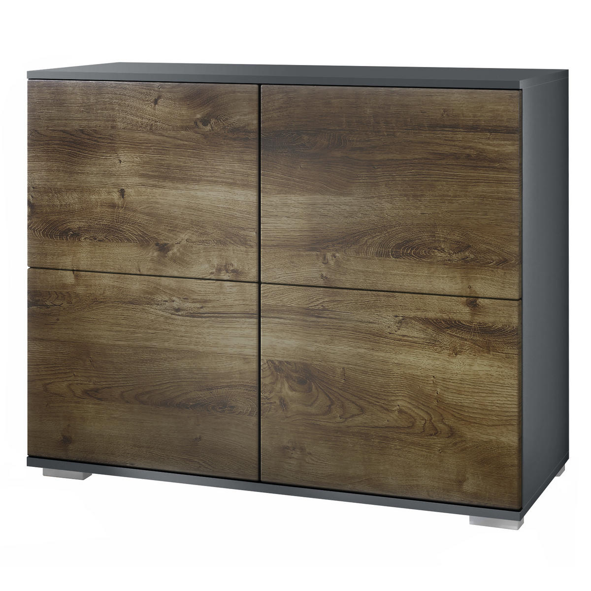 KOMMODE Rova Eiche Ribbeck - Alteiche, Holzwerkstoff (92.5/75.5/35cm) - Vladon