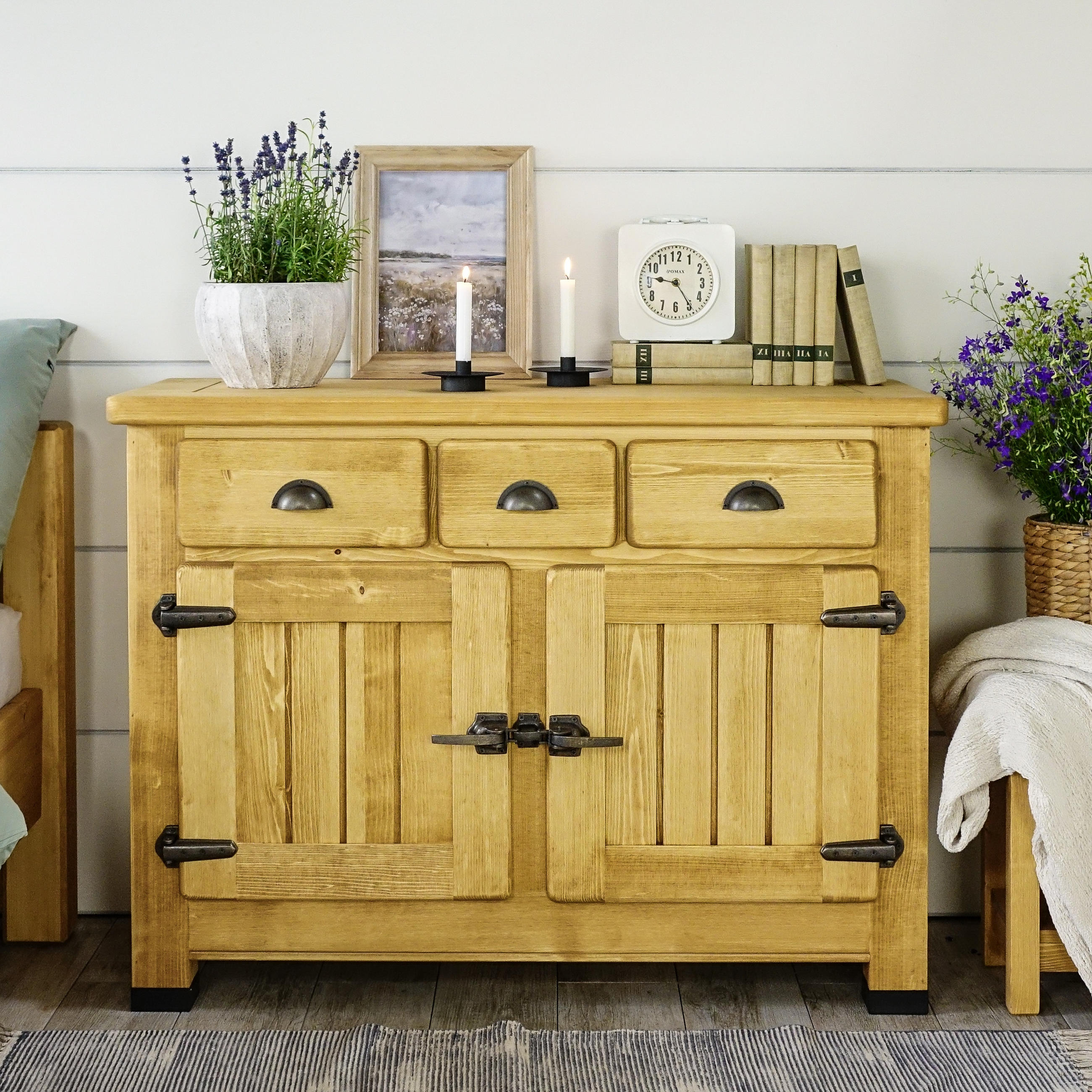 KOMMODE aus Massivholz VINTAGE - Honig, Holz (116/86/48cm) - Seart