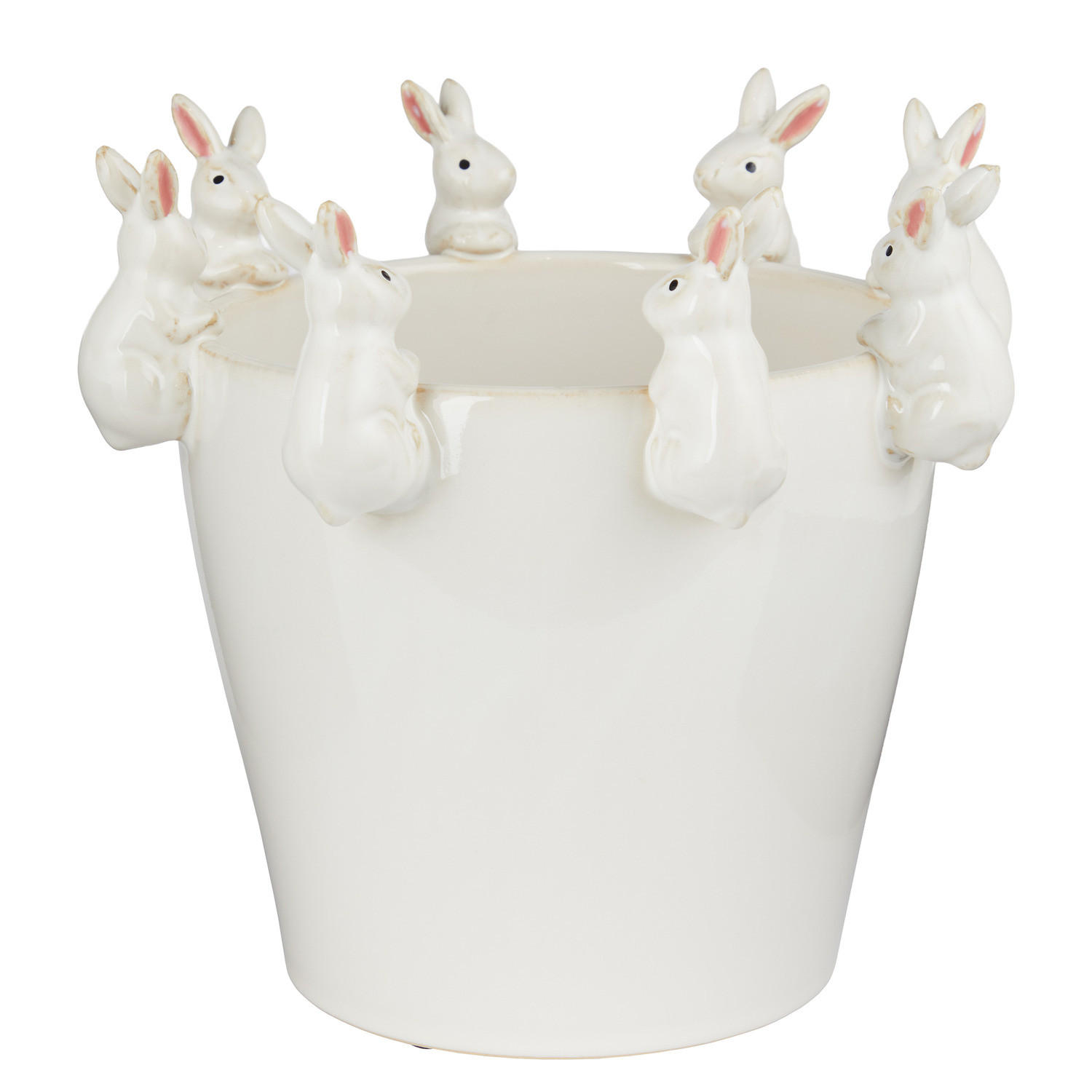 BLUMENTOPF Circle Of Friends - Weiß, Keramik (12cm) - Butlers