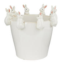 BLUMENTOPF Circle Of Friends - Weiß, Keramik (12cm) - Butlers