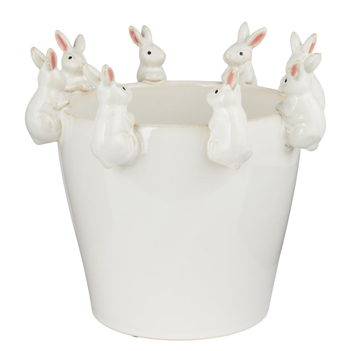 BLUMENTOPF Circle Of Friends - Weiß, Keramik (12cm) - Butlers