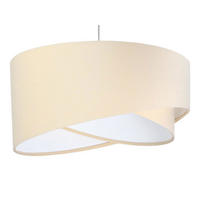 HÄNGELEUCHTE Weiß 50/23 cm - Beige/Weiß, Kunststoff (50/1.3/23cm) - ONZENO