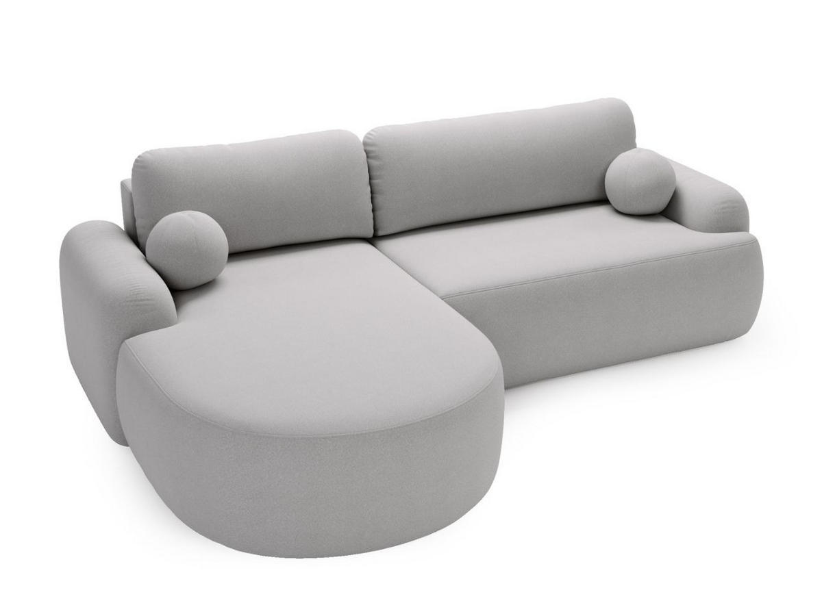 ECKSOFA Aurio Grau Links - Grau, Holz/Textil (177/261cm) - Graingold