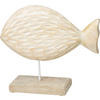 DEKOOBJEKT Ryba weiß 23x22x6 cm Holz - Weiß, Holz (6/22/23cm) - Mondex