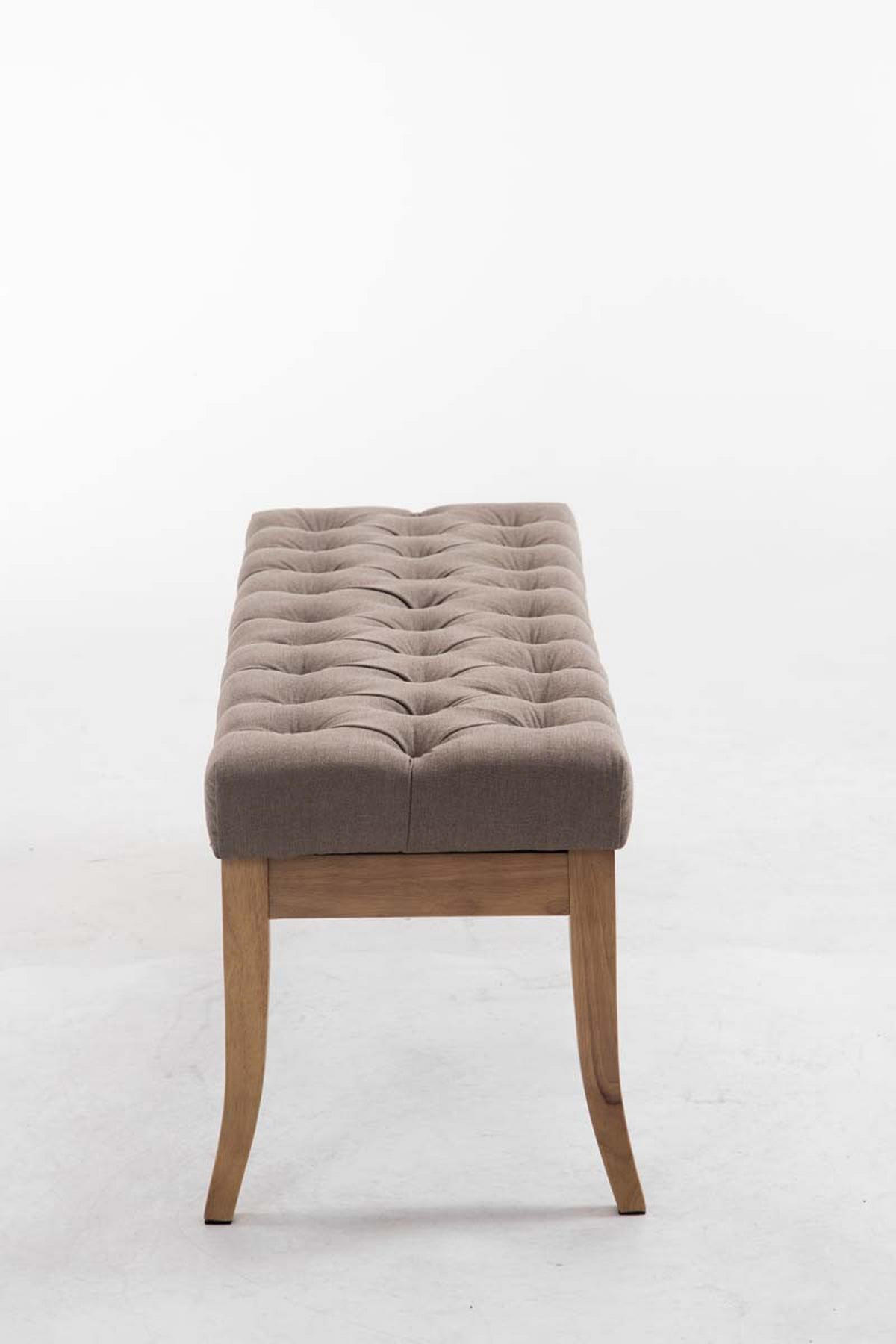 SITZBANK 120/38 cm Stoff taupe - Taupe/Naturfarben, Holz/Textil (120/46/38cm) - CLP