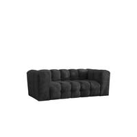 SOFA 2-Sitzer, Komfort, BALOO, stoff Schenille & Bouclé, Graphit - Graphitfarben, Holz (196/75/106cm) - Kaiser Möbel
