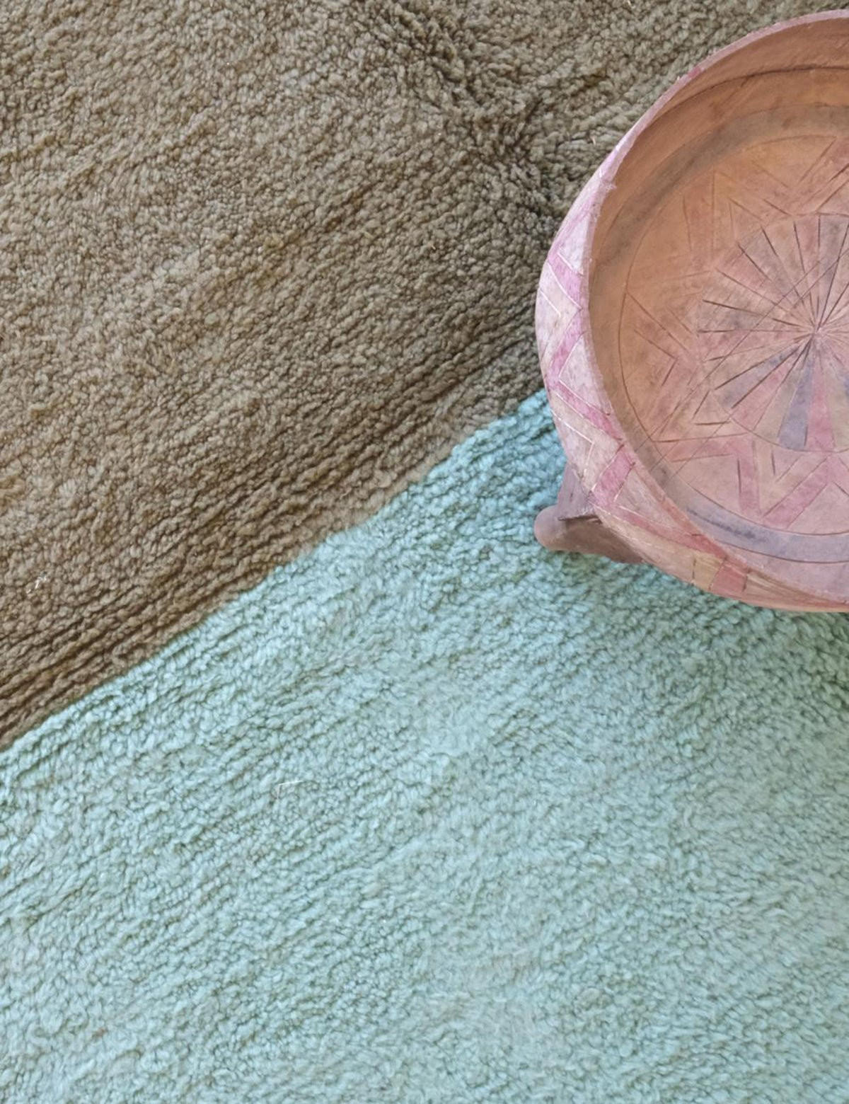 BERBERTEPPICH Design handgeknüpft 223x 265 cm - Grün, Naturmaterialien (223/265cm) - AFK Living