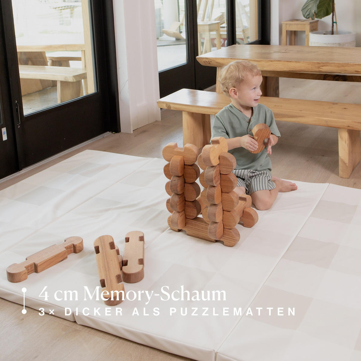 SPIELMATTE Arden Dove Beige 122 × 183 - Beige, Kunststoff (183/183cm)