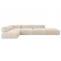 ECKSOFA modulares Sofa Favio-L2 - 380x190x70 cm Beige Cord - Beige, Holzwerkstoff/Textil (380/190cm) - ALTDECOR