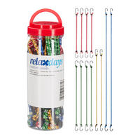 12XSPANNGUMMI - Multicolor, Kunststoff/Metall (0.7/100/3cm) - Relaxdays