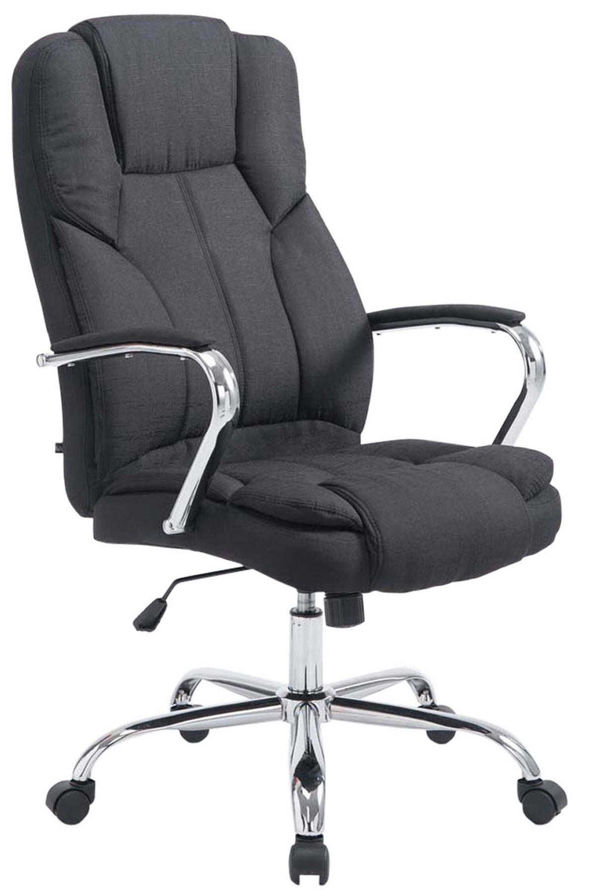 BÜROSTUHL Xavier Two, Stoffbezug Schwarz - Schwarz, Textil/Metall (62/125/70cm) - TPFLiving