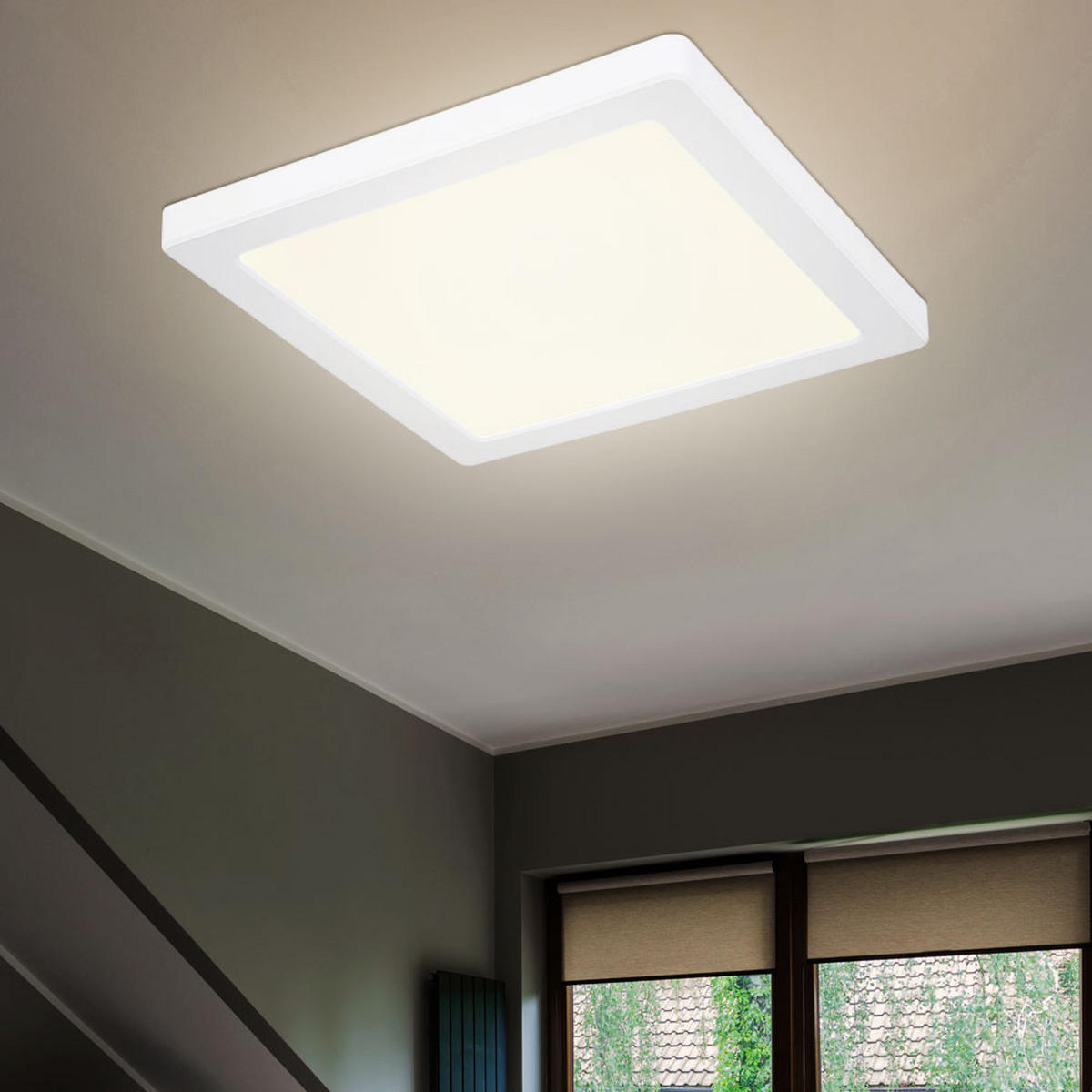 LED DECKENLEUCHTE Kunststoff Weiß - Weiß, Kunststoff (21.7/21.7/1.7cm)