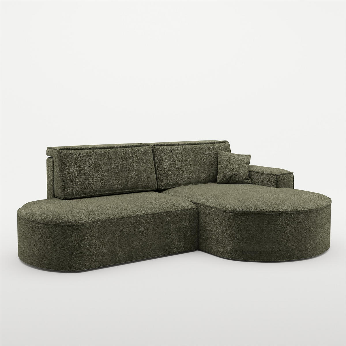 ECKSOFA Venedig Mit Schlaffunktion - Grün, Holzwerkstoff/Textil (278/179cm) - Fun Möbel