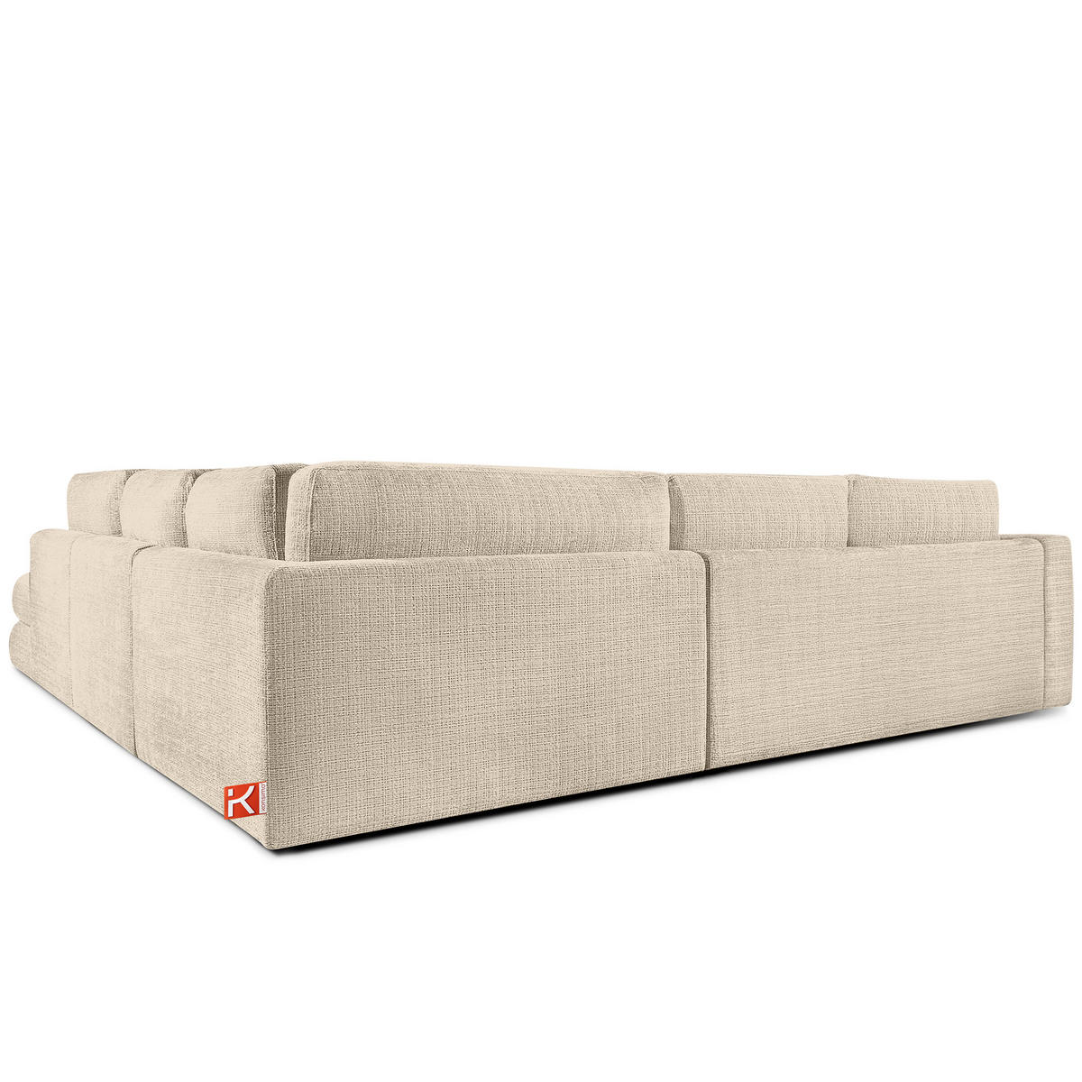 ECKSOFA links VERUS - Creme, Holz/Holzwerkstoff (297/248cm) - KONSIMO®