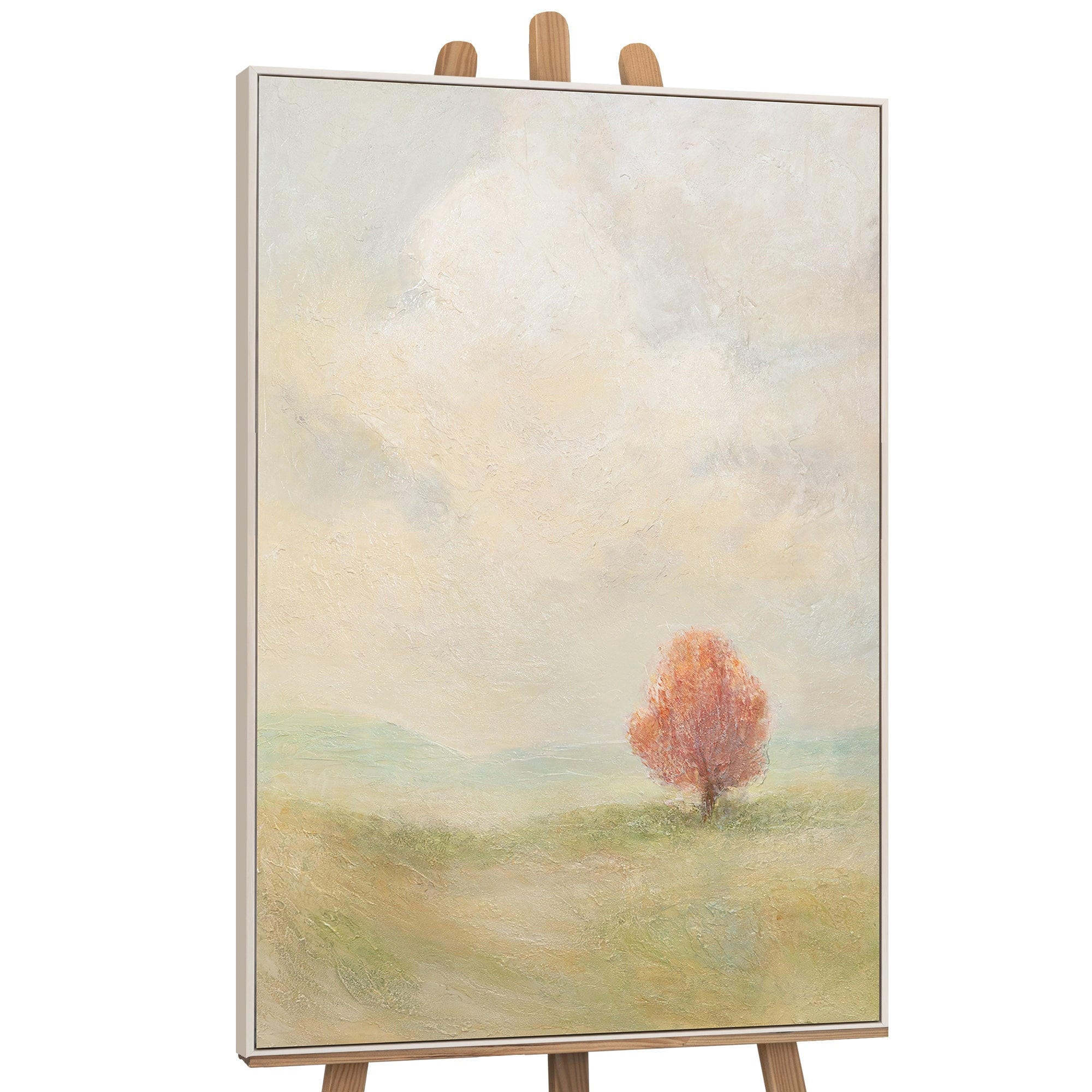GEMÄLDE Warme Weite Schattenfugenrahmen Beige 120x80 cm - Beige, Holz (120/80cm) - YS-art gallery