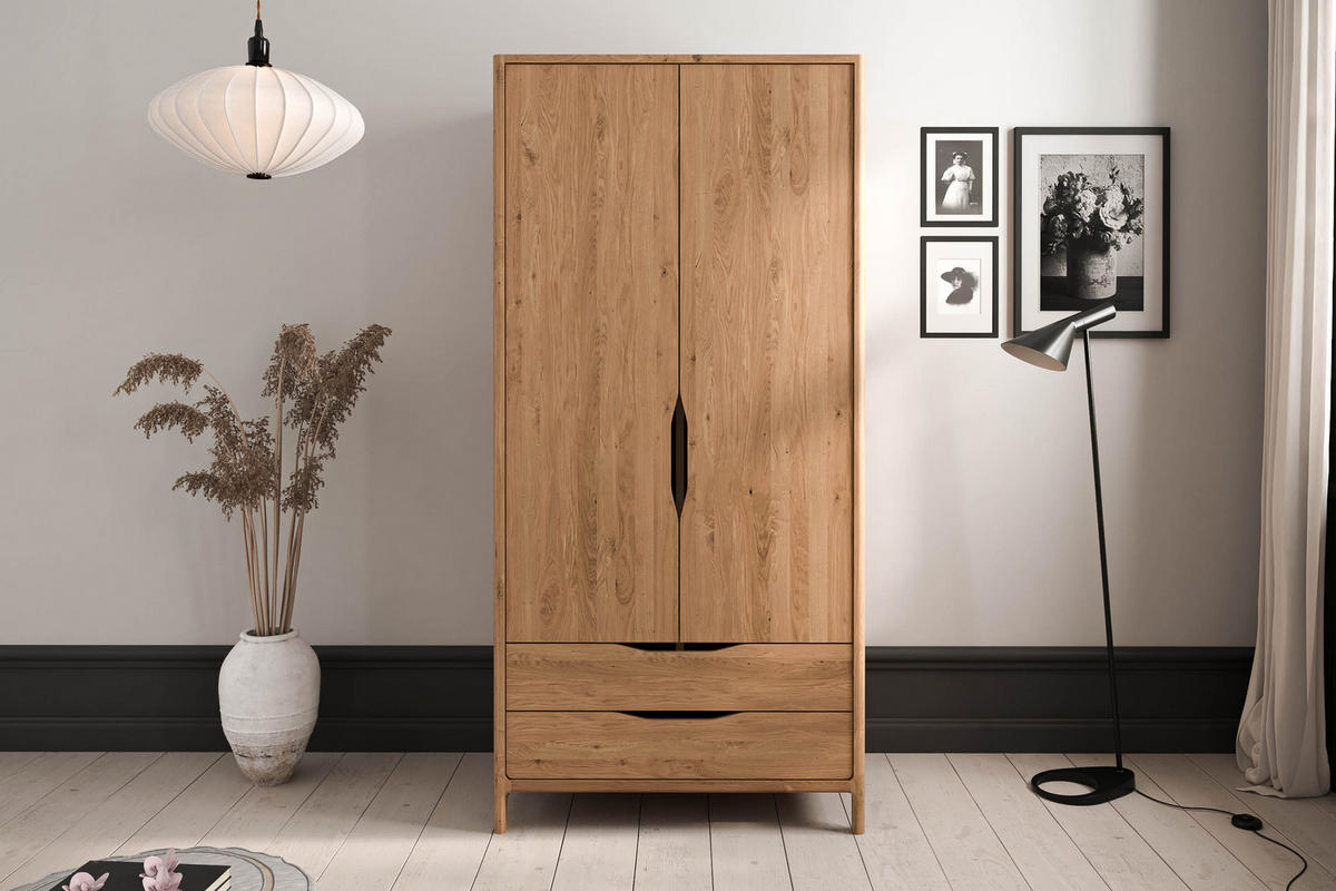 KLEIDERSCHRANK PAUL Wildeiche - Wildeiche, Holz (95/188/60cm) - byoak