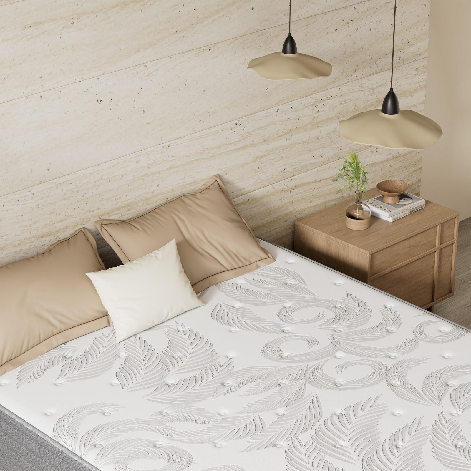 MATRATZE mit Taschenfederkern H3 und H4 90x200x22cm - Weiß, Textil (90/200cm) - HOMAVO