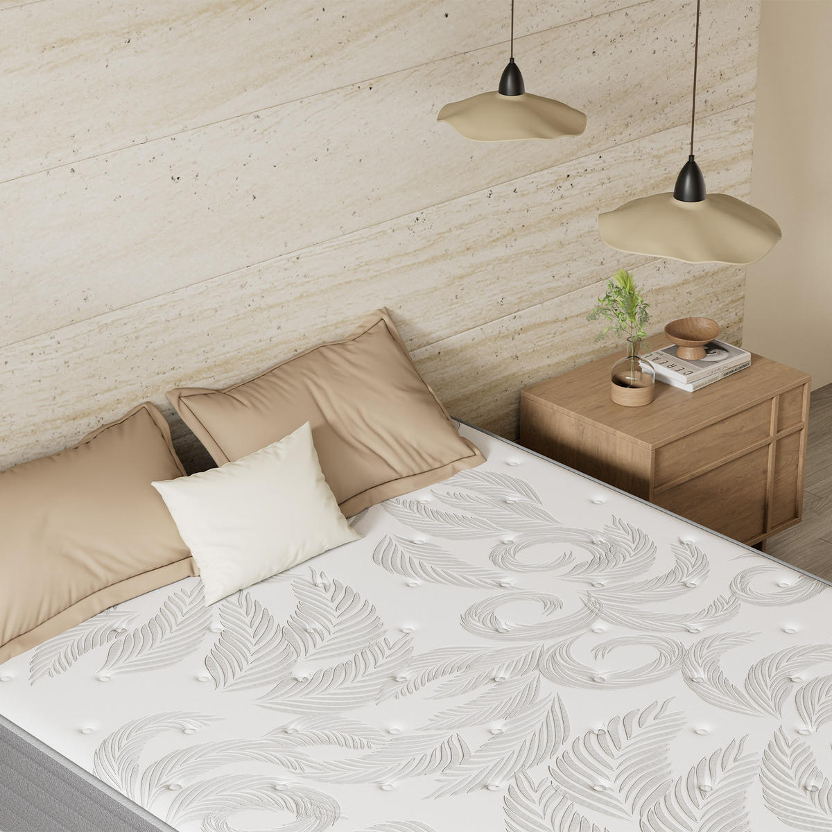 MATRATZE mit Taschenfederkern H3,140x200x22cm - Weiß, Textil (140/200cm) - HOMAVO