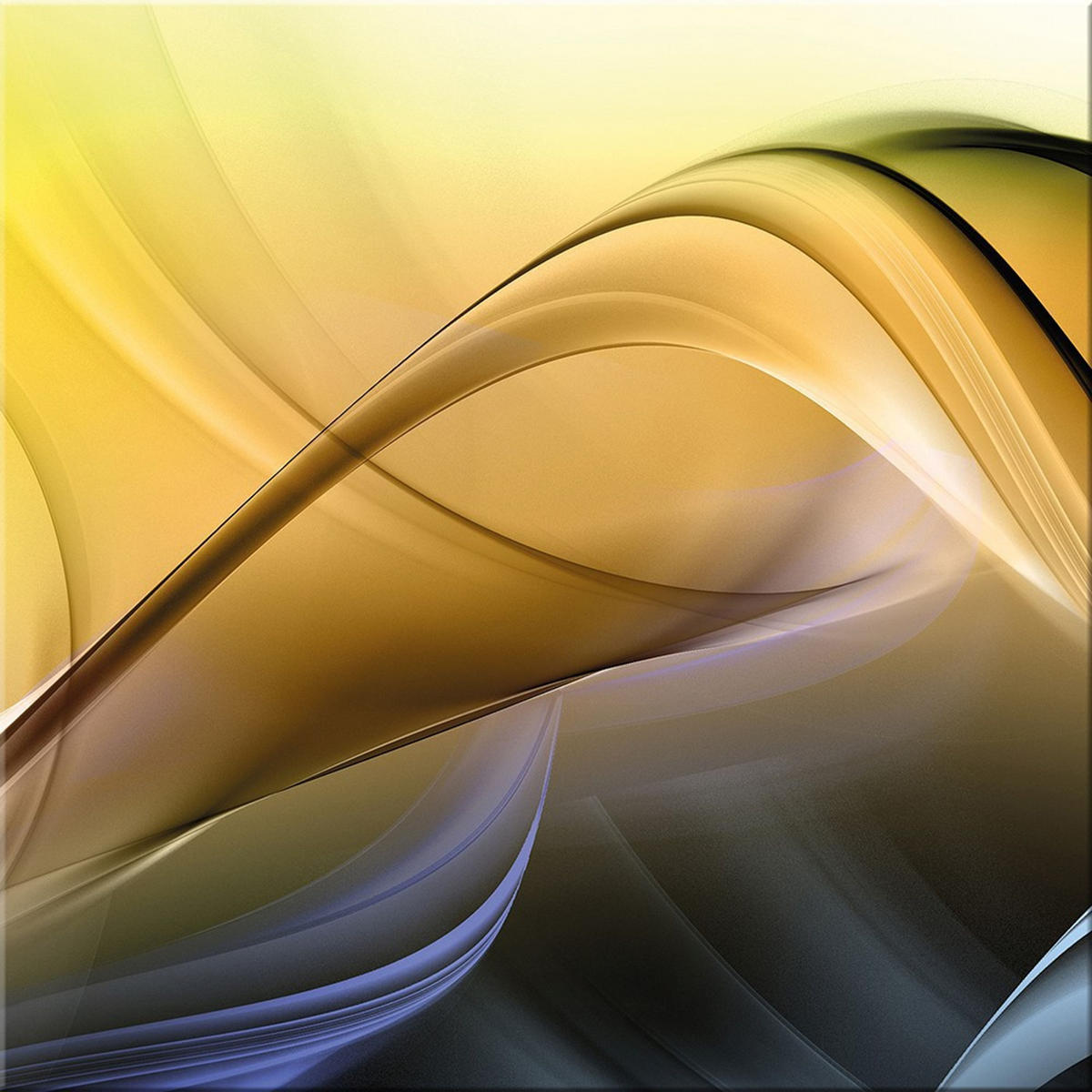 GLASBILD 30×30 cm abstrakt - Gelb, Glas (30/30cm) - artissimo