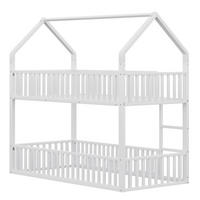 ETAGENBETT Metall Hausform Weiß 90x200cm - Weiß, Metall (90/200cm) - ComfortXL