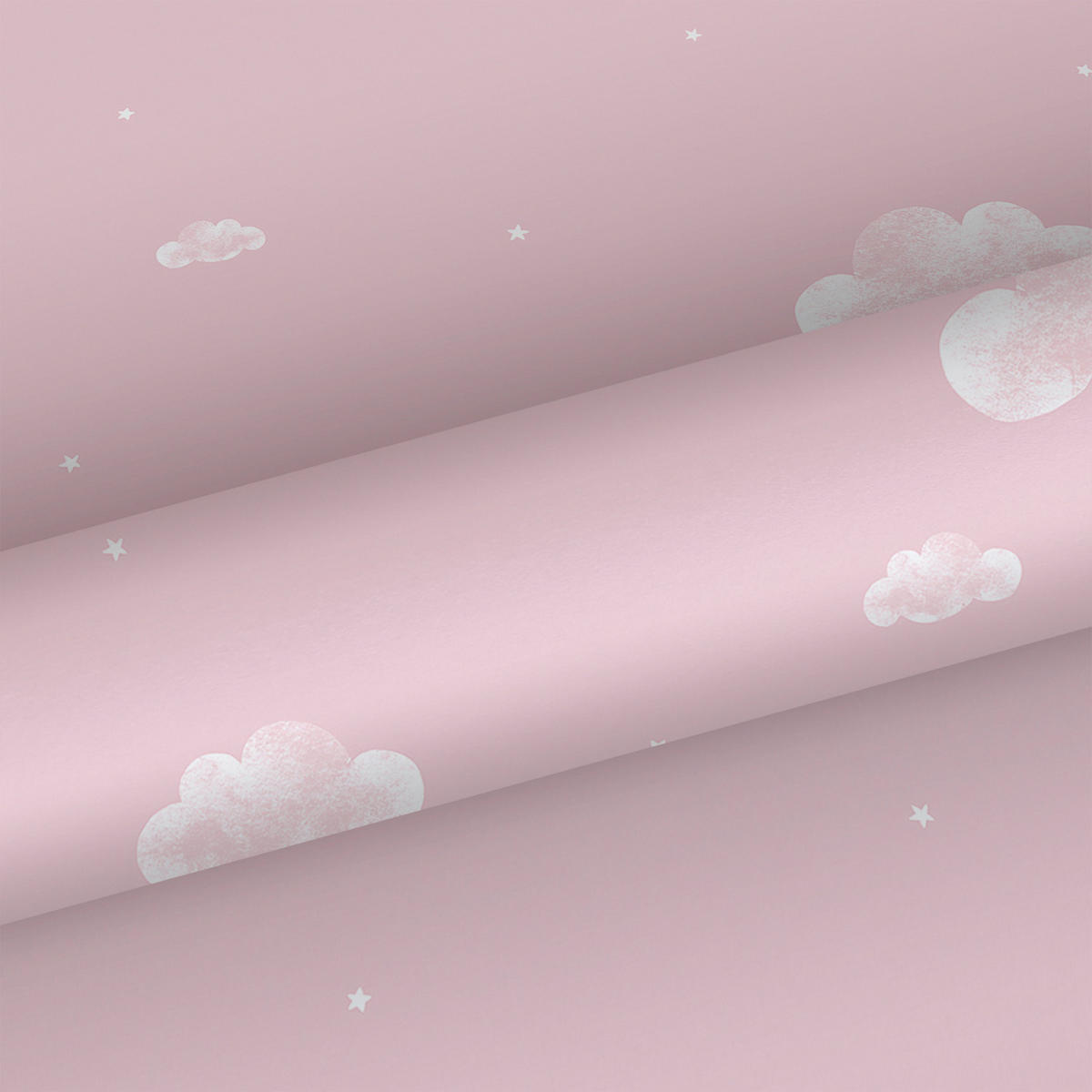 TAPETE kleine Wolken 53 cm x 10 m - Pink, Papier (53/0.1cm) - Sanders & Sanders
