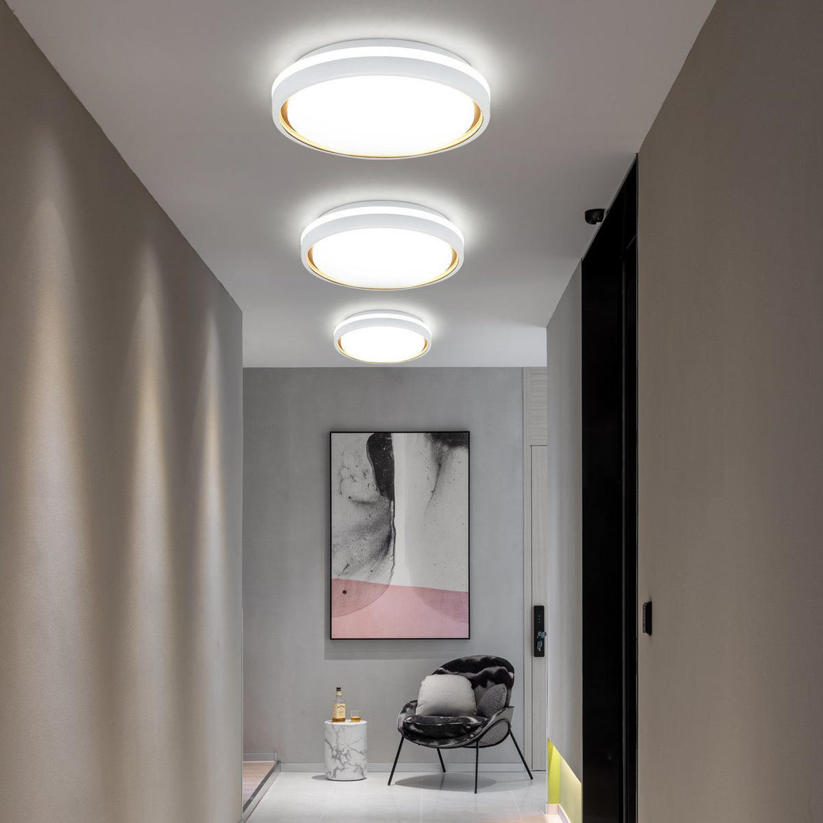 LED-DECKENLEUCHTE Artemis 30/30/6cm - Weiß, Metall (30/30/30cm) - ZMH