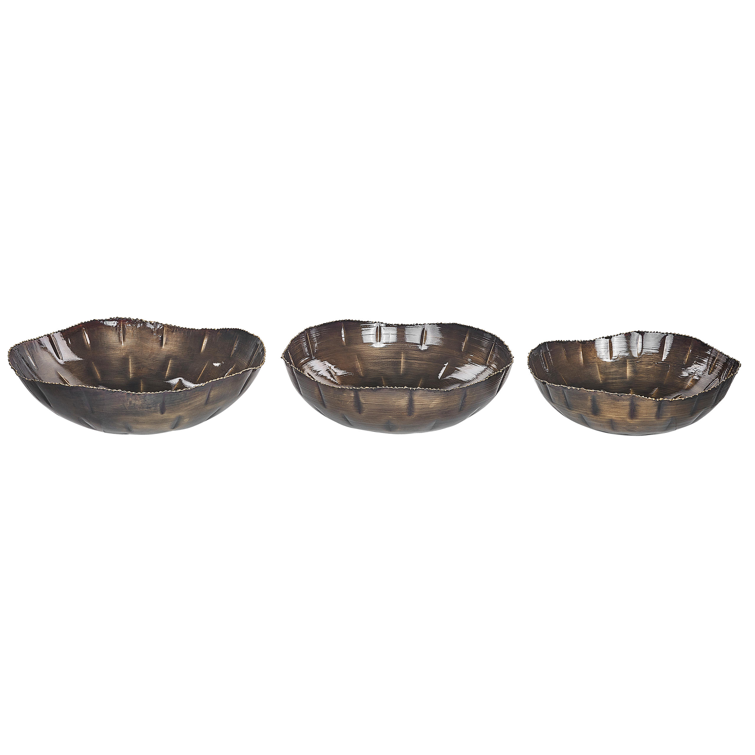 DEKOSCHALE Metall messing Pinang - Messingfarben, Metall (10cm) - Beliani