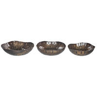 DEKOSCHALE Metall messing Pinang - Messingfarben, Metall (10cm) - Beliani
