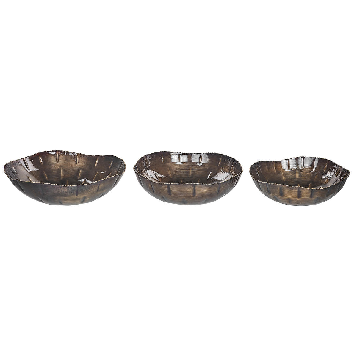 DEKOSCHALE Metall messing Pinang - Messingfarben, Metall (10cm) - Beliani