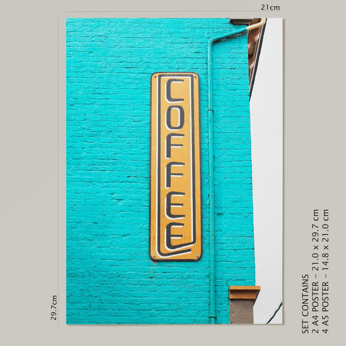 POSTER Set Mit 6 Sommertag A3 & A4 Rahmenlos - Klar, Papier (29/3cm) - Nacnic