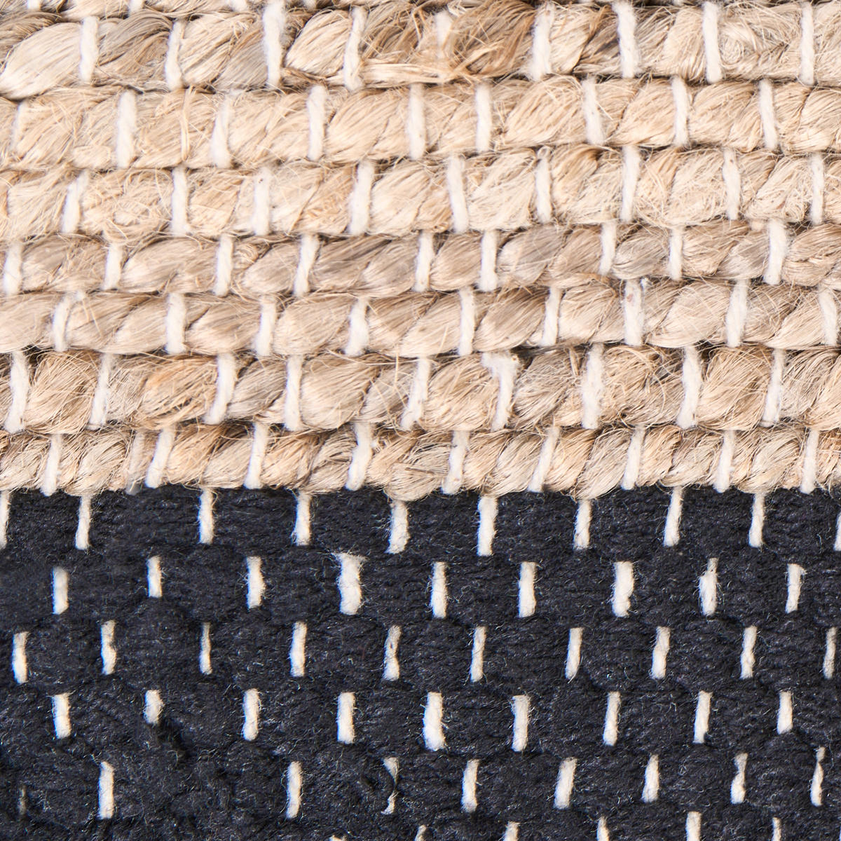 KOBEREC Černý/Béžový 80/300 cm Juta Amravati - béžová, textil (80/300cm) - Beliani